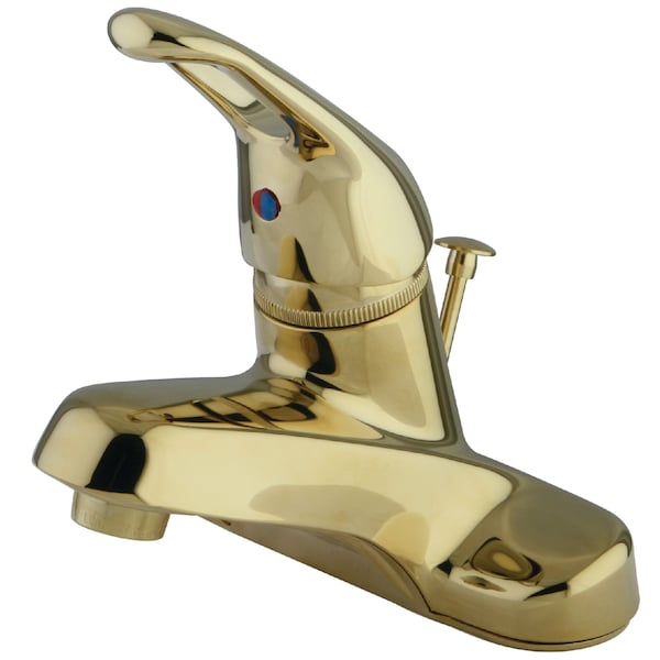 4" Centerset Bathroom Faucet, Polished Brass